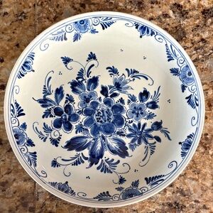 Blue Floral Ceramic Plate